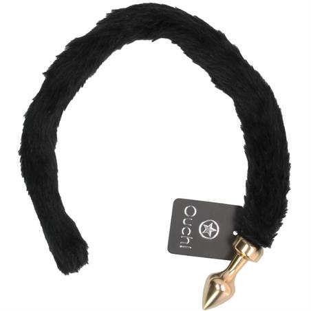 Plug anal ouch con cola negro