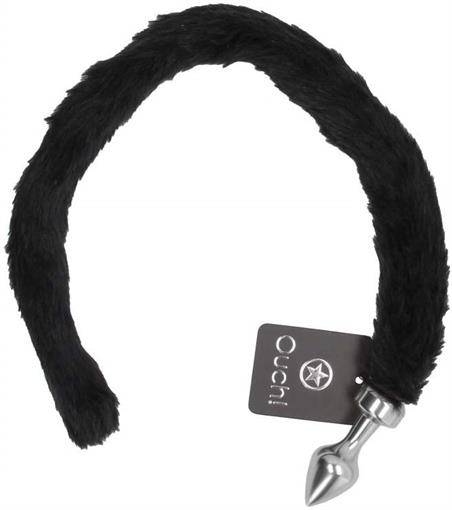 Plug anal ouch plateado con cola