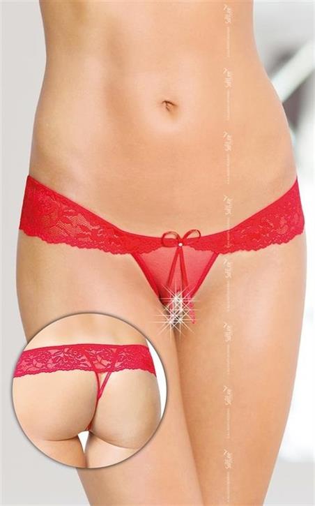 Tanga encaje laterales  con abertura frontal n 2443 M-L