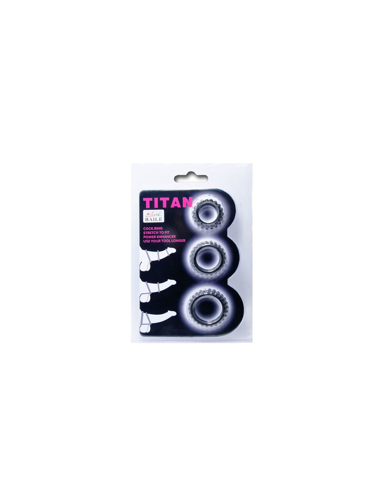 Anillas para pene  titan set 3pcs cock ring