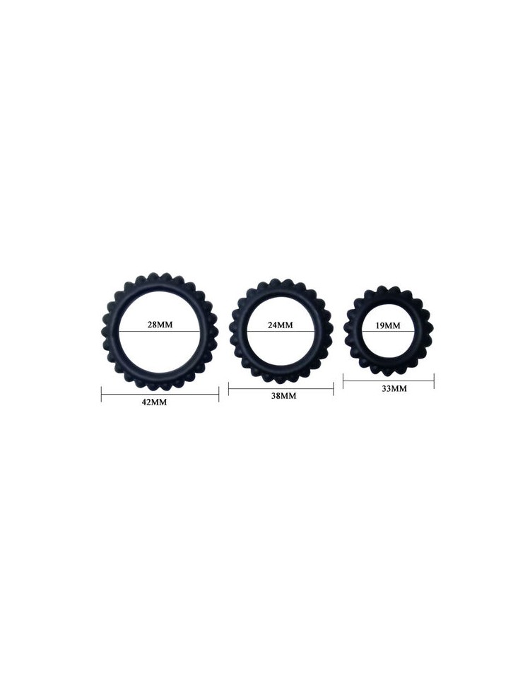 Anillas para pene  titan set 3pcs cock ring