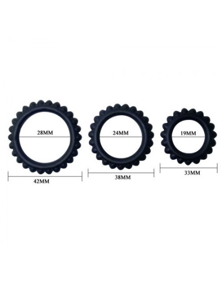 Anillas para pene  titan set 3pcs cock ring