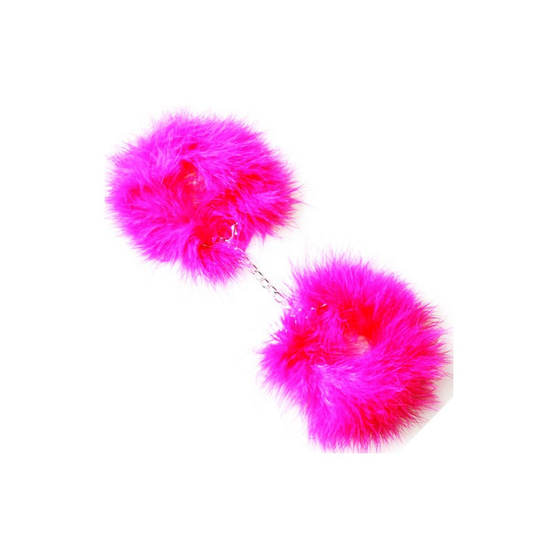 Esposas marabú fucsia sin llaves
