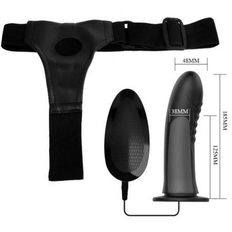 Arnes strap on con vibración y dildo hueco