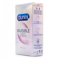 Durex invisible extra fino lubricado12 uds
