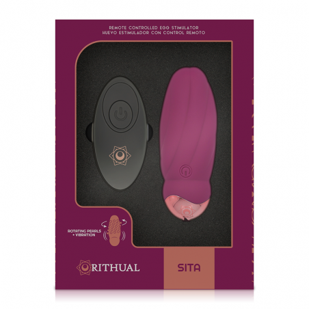 Huevo vibrador control remoto recargable rotacion perlas rithual sita