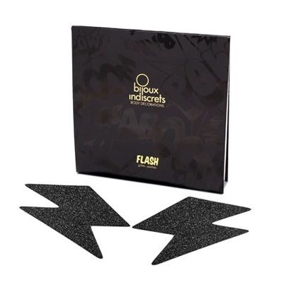 Bijoux pezoneras flash rayo negro