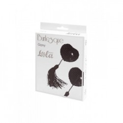 Pezoneras Burlesque GIPSY - Corazón con Pompon Negras... 2