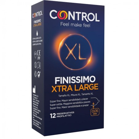 Preservativos control finissimo XL 12 uds