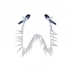 Pinzas para pezones regulables con cadena adornada