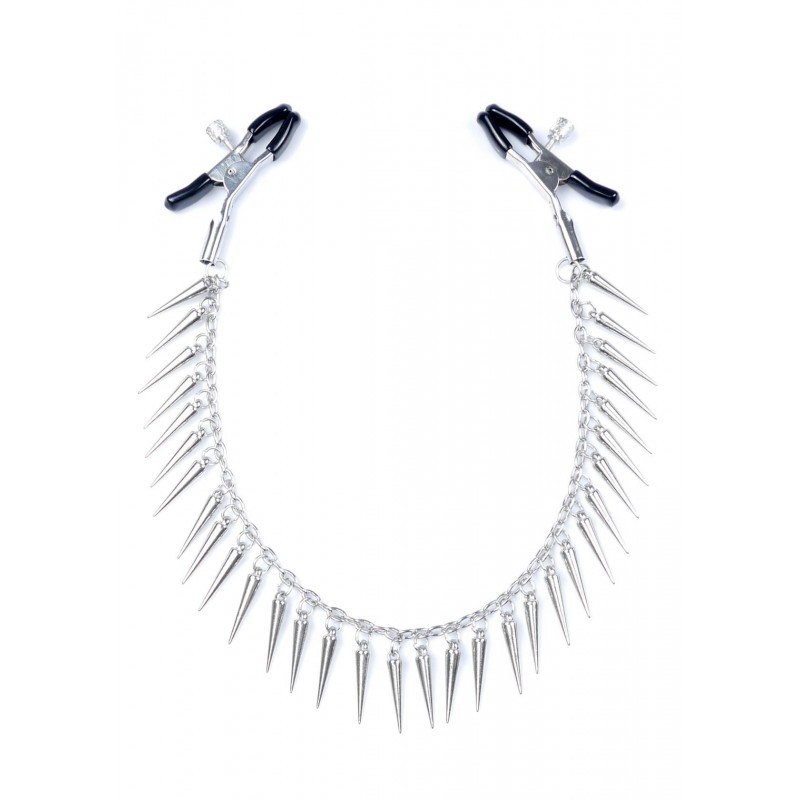 Pinzas para pezones regulables con cadena adornada