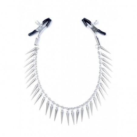 Pinzas para pezones regulables con cadena adornada