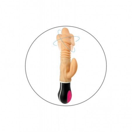 Vibrador Doble Rotador Recargable Up&Down Urano 12modos  27cm