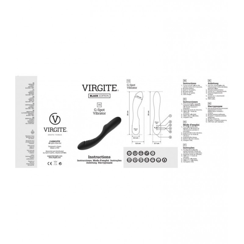 Vibrador g sport recargable V5  black edition
