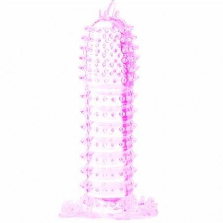 Funda con puntos estimulantes rosa 14.2 CM