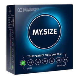 My size natural condom latex 47 mm 3 uds