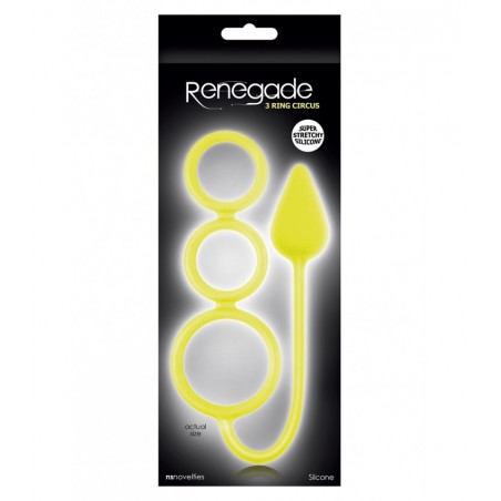 Triple anilla con plug anal talla S