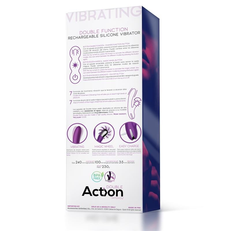 Vibrador con rueda estimuladora action no one
