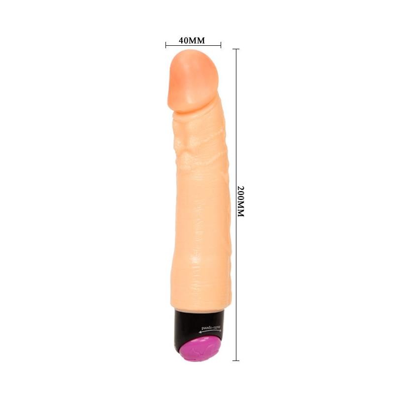 Vibrador realistico 25 cm color natural