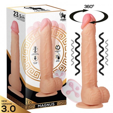 Dildo realistico vibrador y rotador  control remoto magnus