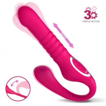 Vibrador doble con pulsacion y thrusting flexible twenty three180º
