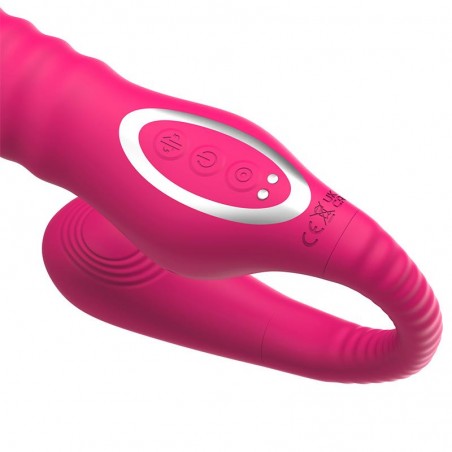 Vibrador doble con pulsacion y thrusting flexible twenty three180º