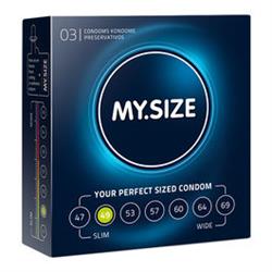 My size natural condom latex 49mm 3 uds