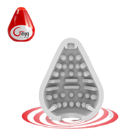 Huevo masturbador G vibe reutilizable rojo