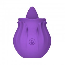 Purplerose Vibrador con Lengua Base Magnética USB 2