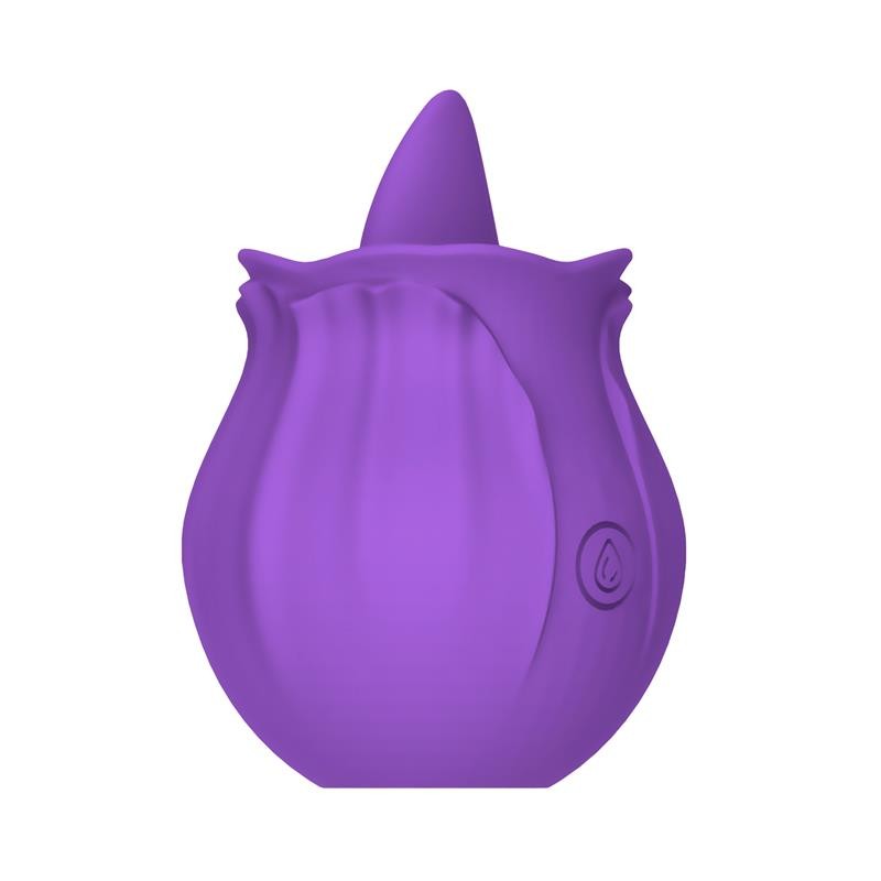 Purplerose Vibrador con Lengua Base Magnética USB