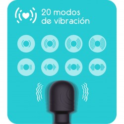 Masajeador y estimulador de clitoris wand recargable 2
