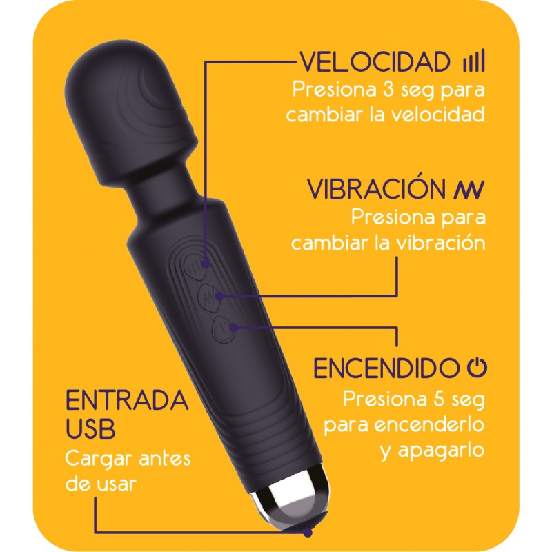 Masajeador y estimulador de clitoris wand...