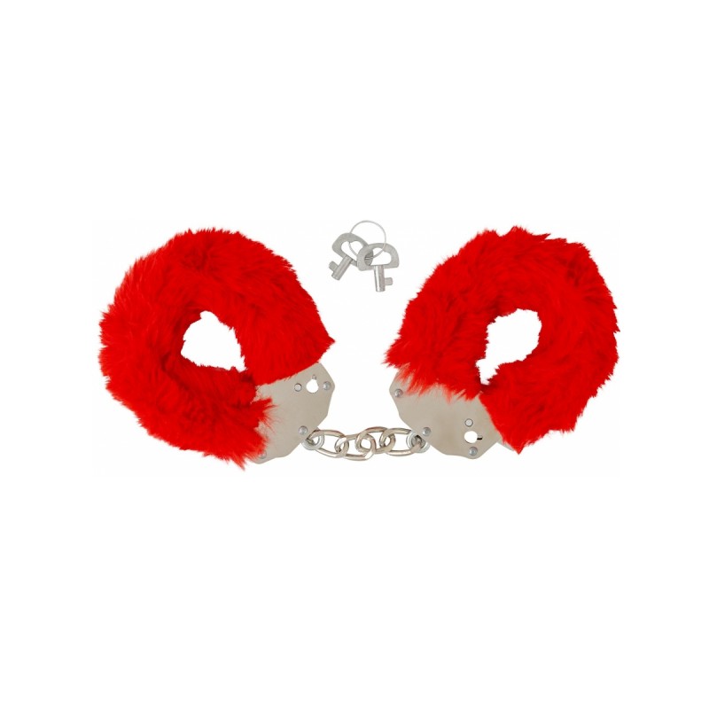 Esposas de metal argus fetish furry cuffs red