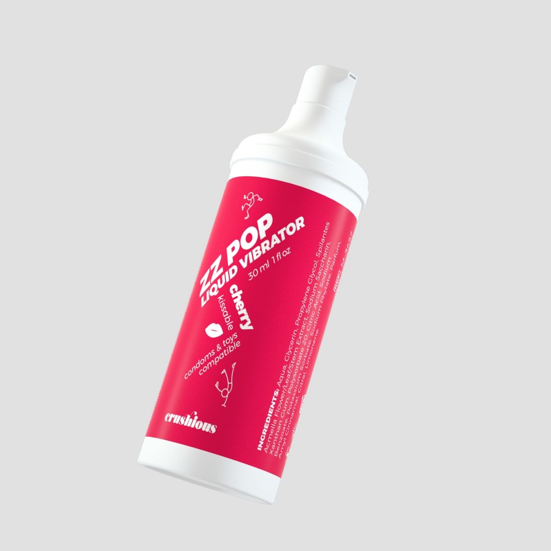Lubricante vibrador liquido zz pop aroma cereza 30 ml