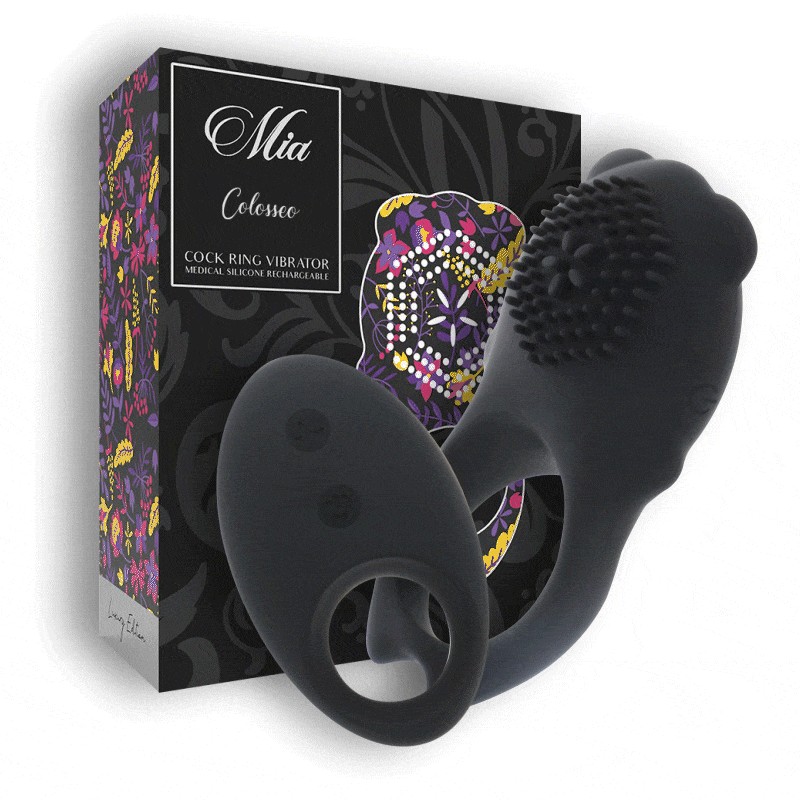 Anillo vibrador control remoto mia colosseo negro