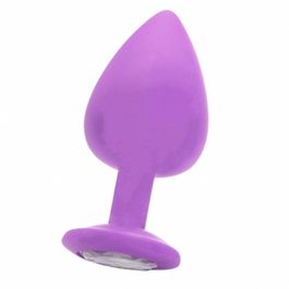 Plug extra largo morado diamante