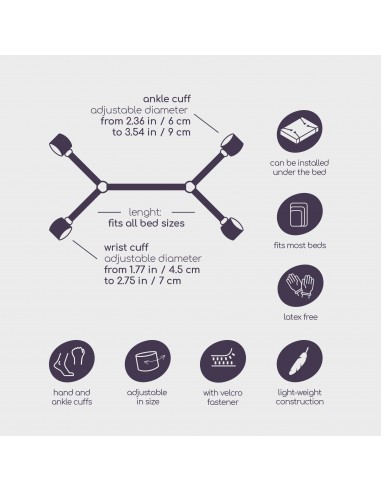 Restricciones universales bed restraints crushious