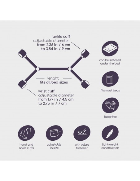 Restricciones universales bed restraints crushious
