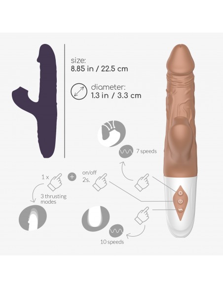 Vibrador realistico con vaiven matador