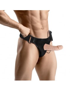 Arnés con Dildo Hueco Desmontable, Vibración y Control Remoto 15cm Eleto