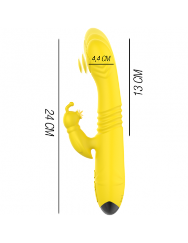 Vibrador multifunción recargable up & down con estimulador de clitoris
