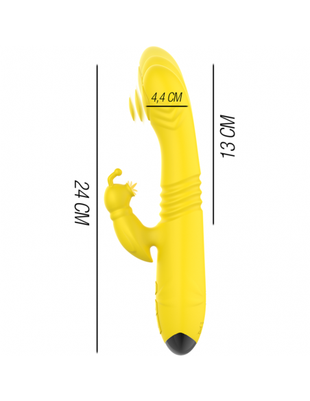 Vibrador multifunción recargable up & down con estimulador de clitoris