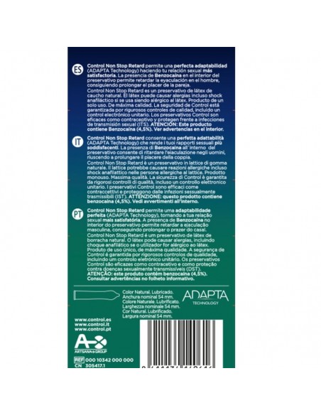 Preservativos  non stop retard 12 unds control