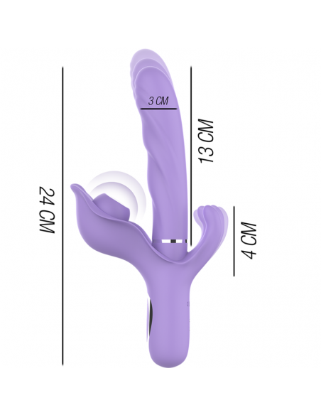 Vibrador multifunción recargable succionador con pulsador