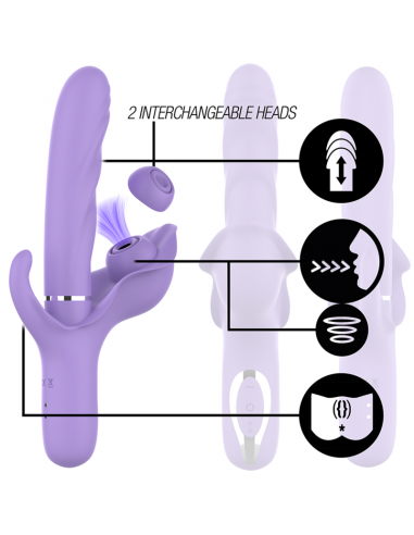 Vibrador multifunción recargable succionador...