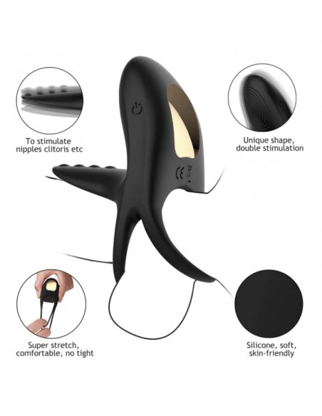 Anillo vibrador con mando a distancia recargable getlov mut