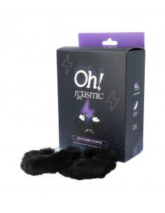 Esposas Ohrgasmic de metal con peluche negras 2