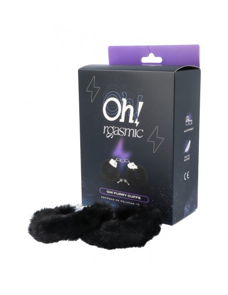 Esposas Ohrgasmic de metal con peluche negras