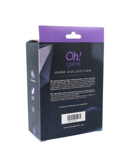 Esposas Ohrgasmic de metal con peluche negras