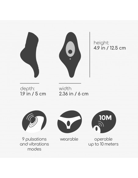 Vibrador para braguita con mando a distancia mobula